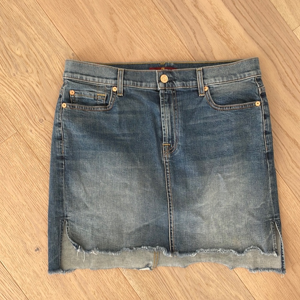High low Denim Skirt